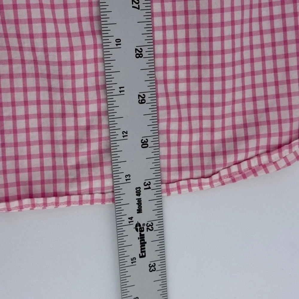 Vineyard Vines Murray Shirt Mens Large Pink Gingham Classic Fit Cotton Classic